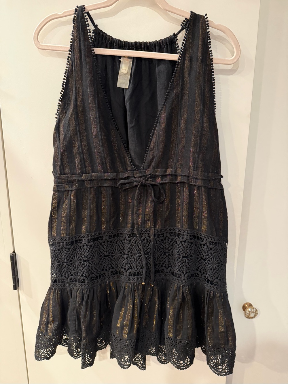 PQ Swim Jesse Black/Gold Reversible Dress XS/S